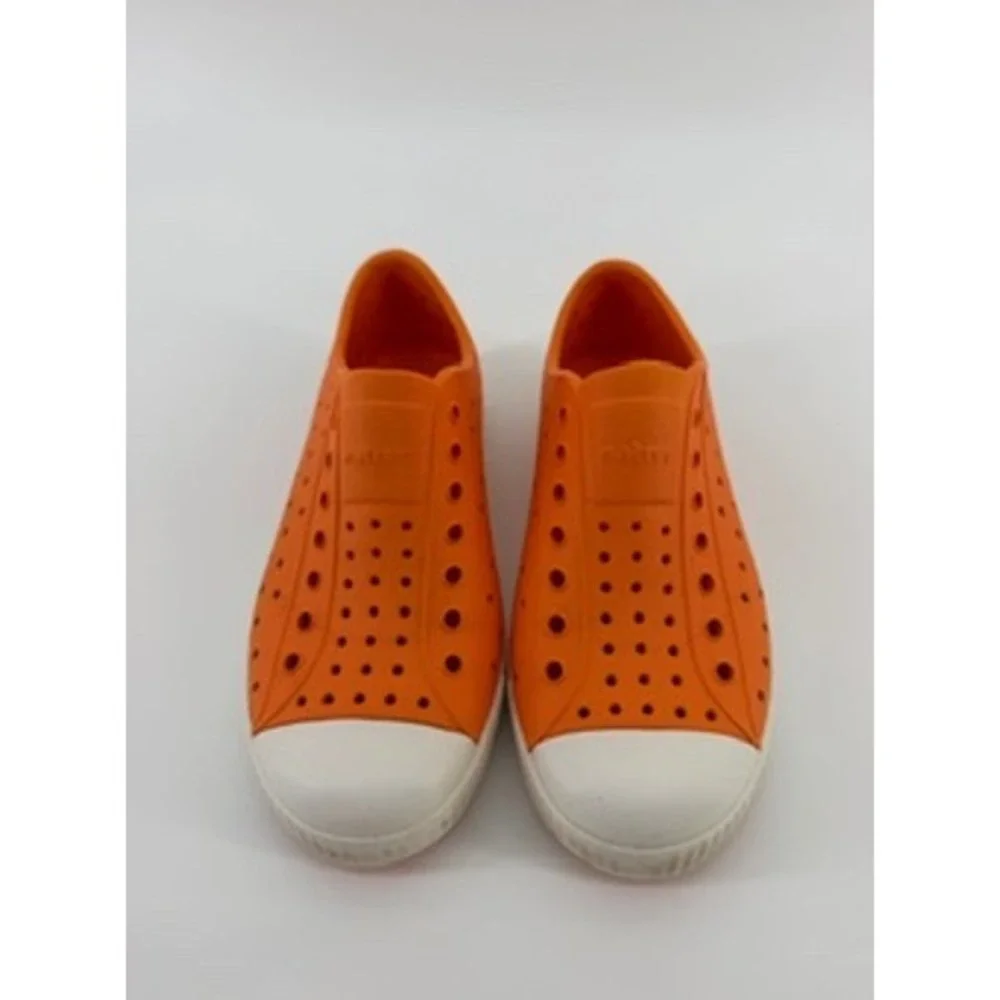 Native Jefferson Kids Orange Slip On Water Shoes Size J1 Perforated EVA Sneaker